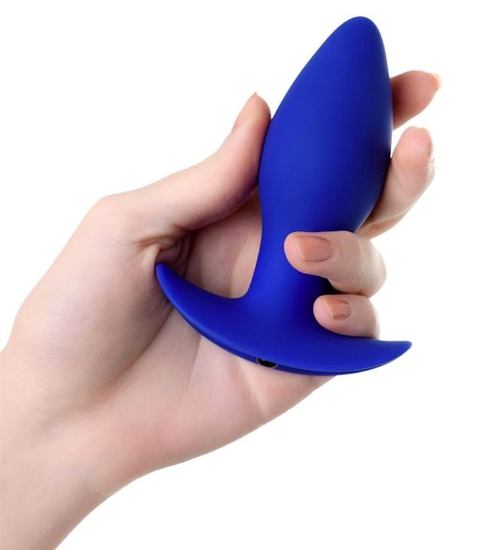 Fioletowy wibrujacy plug analny