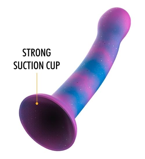 Galaktyczne silikonowe dildo z brokatem