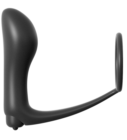 Wibracyjny plug analny z obręczą erekcyjną