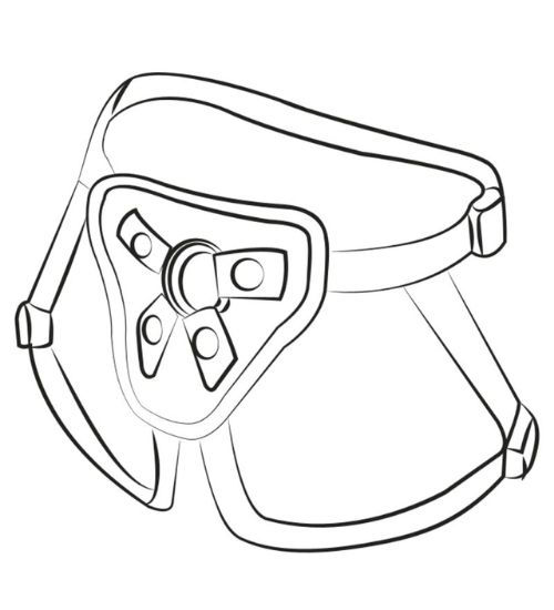 Trójkolorowy strap-on dla kobiet