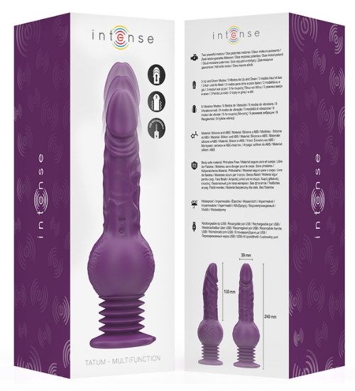 Fioletowy wibrator z ruchem góra - dół