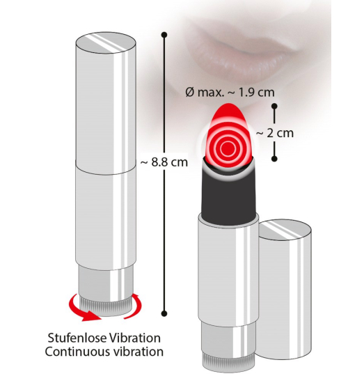 Dyskretny wibrator Szminka