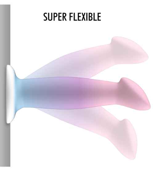 Niebiesko-różowe dildo Mythology z silikonu