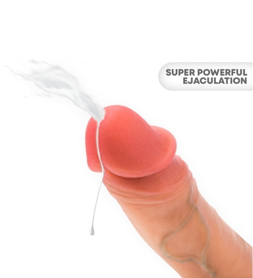 Realistyczne silikonowe dildo z funkcją wytrysku 20,5 cm