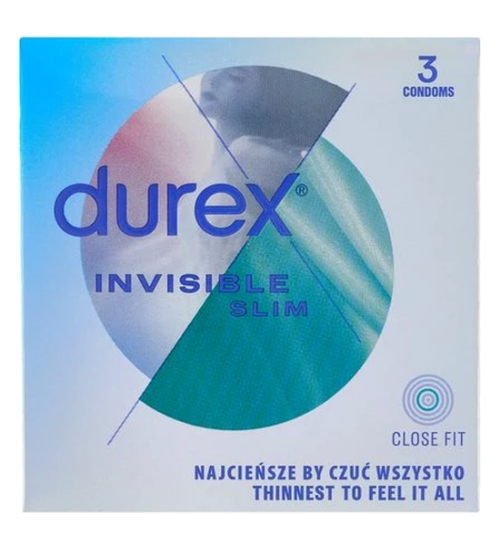 Prezerwatywy Durex Invisible Slim Cienkie