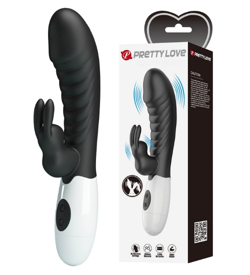 Czarny wibrator króliczek