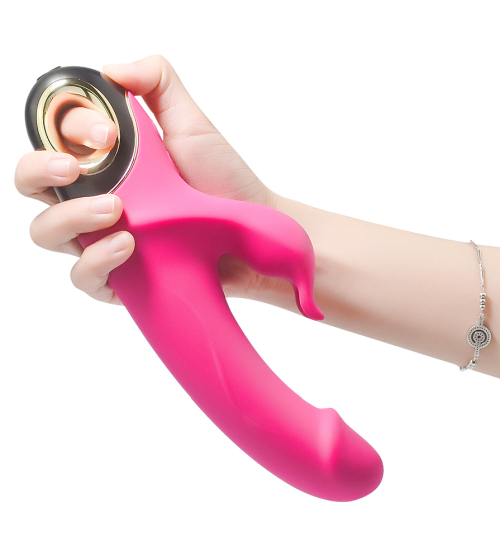 Różowy wibrator typu króliczek - gładki