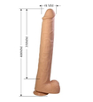 Imponujące realistyczne dildo 35 cm