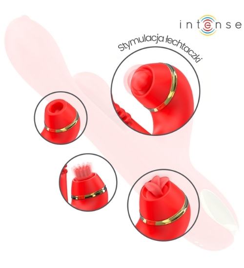 Wielofunkcyjny wibrator z wymiennymi końcówkami