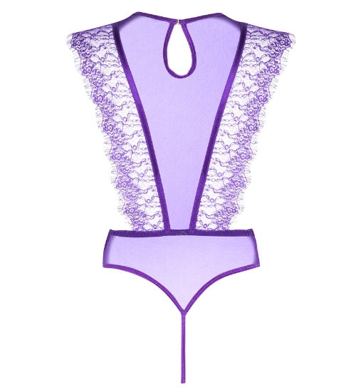 Fioletowe koronkowe body Emiliana