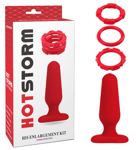 HotStorm - plug analny z pierścieniami erekcyjnymi