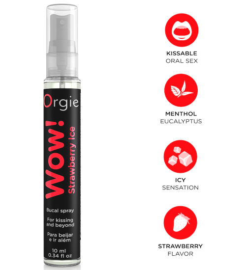 Chłodzący truskawkowy spray do ust - Orgie WOW!