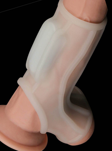 Wibrująca nakładka na penisa i jądra