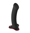 Silikonowe czarne dildo z czerwoną przyssawką