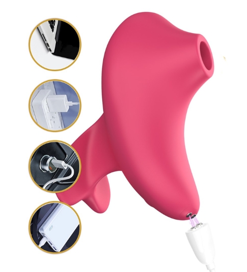 Czerwony stymulator łechtaczki - 10 trybów