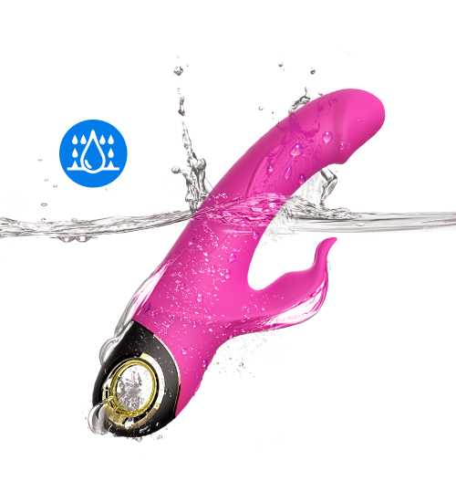 Różowy wibrator typu króliczek - gładki