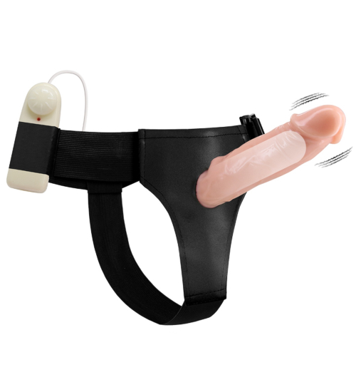 Wibrujący penis na szelkach