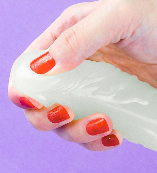 Długie podwójne świecące dildo