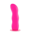 Silikonowy różowy strap-on z odczepianym falistym dildo