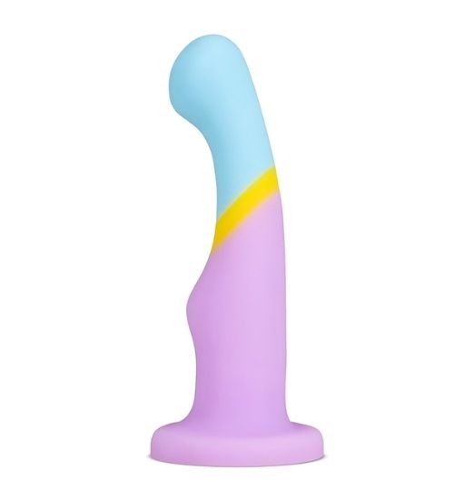 Trzykolorowe dildo z miękkiego silikonu