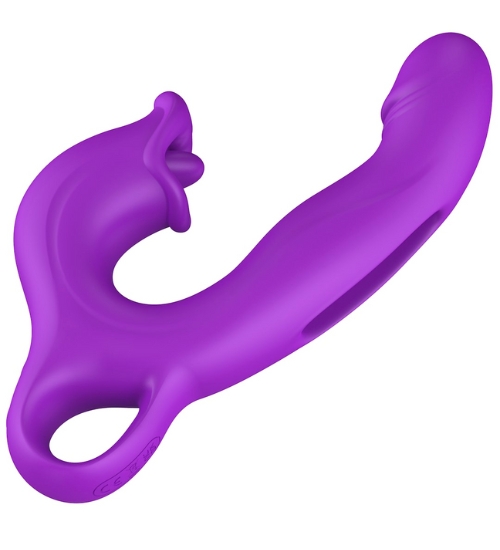 Fioletowy wibrator z flappingiem