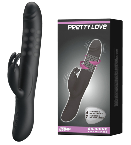 Silikonowy wibrator z kuleczkami