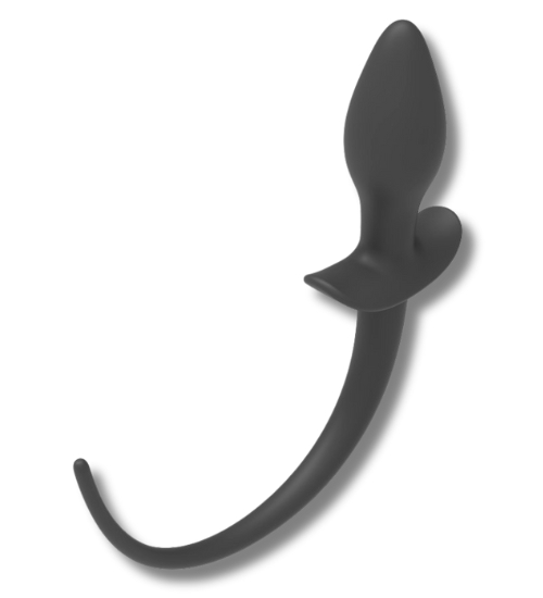 Czarny Korek Analny z Ogonem