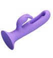 Wielofunkcyjny fioletowy wibrator na przyssawce