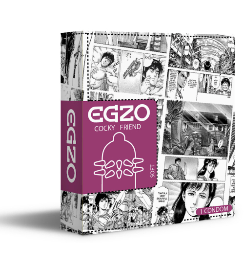 Nakładka na penisa z wypustkami kolcami Egzo Hot Red