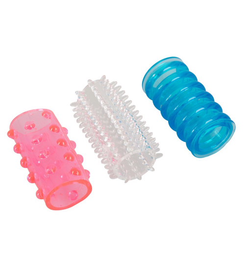 Nakładki z wypustkami na penisa -3szt