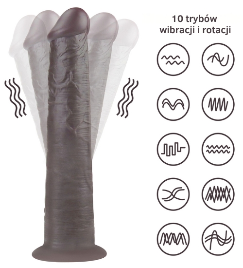 Ciemne dildo z bezprzewodowym pilotem