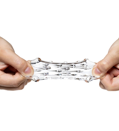 Zestaw przeźroczystych nakładek z wypustkami