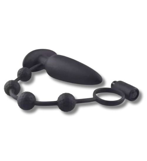Wibrujący plug analny z pierścieniem