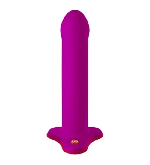 Gładkie różowe dildo z czerwoną przyssawką