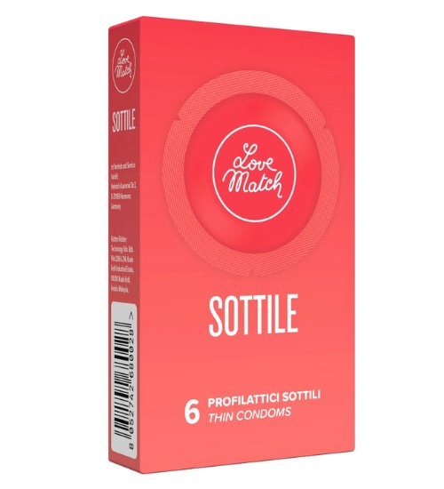 Dyskretne cienkie prezerwatywy 6 szt