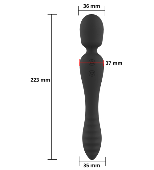 Czarna różdżka - 20 trybów wibracji