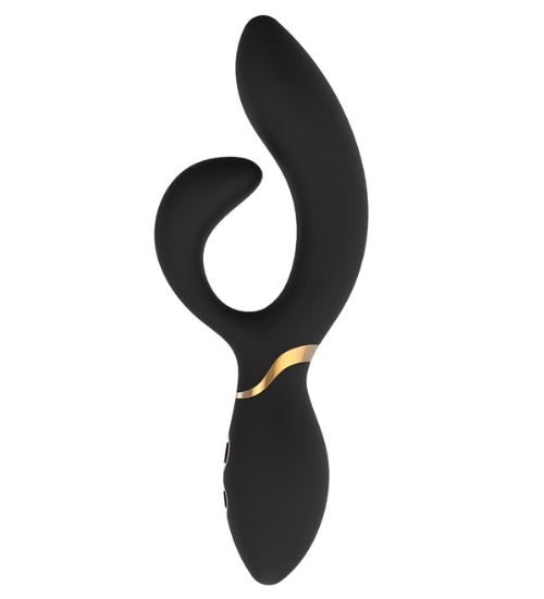 Elegancki czarny wibrator króliczek