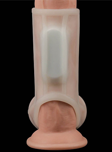 Wibrująca nakładka na penisa i jądra