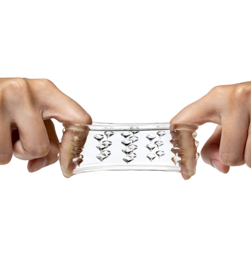 Zestaw przeźroczystych nakładek z wypustkami