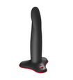 Silikonowe czarne dildo z formowalnym trzonem