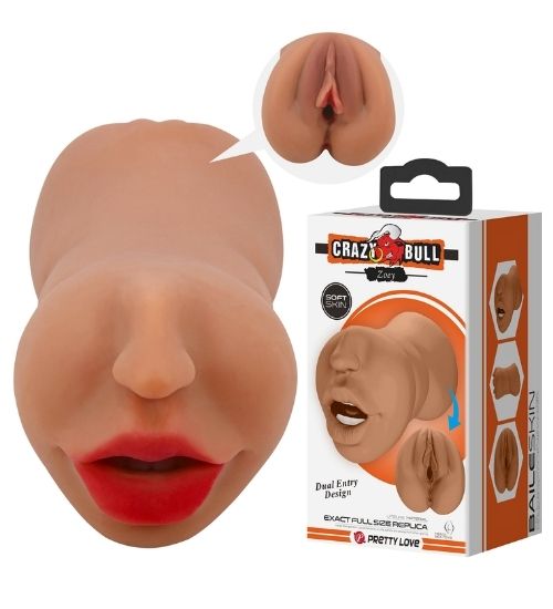 Realistyczny masturbator 2w1 pochwa i usta kobiety