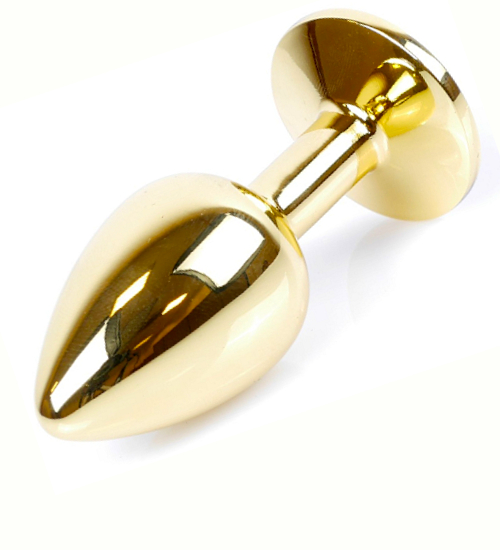 Plug analny z białym kryształkiem