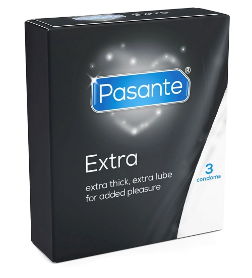 Ekstranawilżane Prezerwatywy Pasante Extra 3szt.