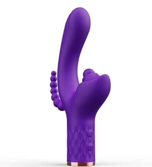 Fioletowy wibrator potrójnej satysfakcji