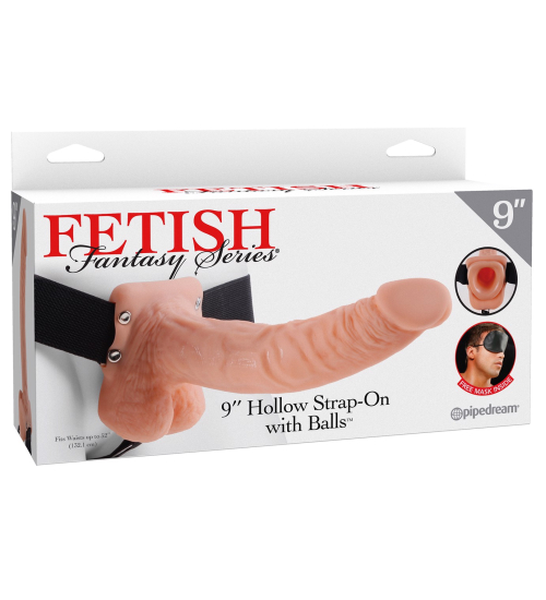 Długi penis na paskach