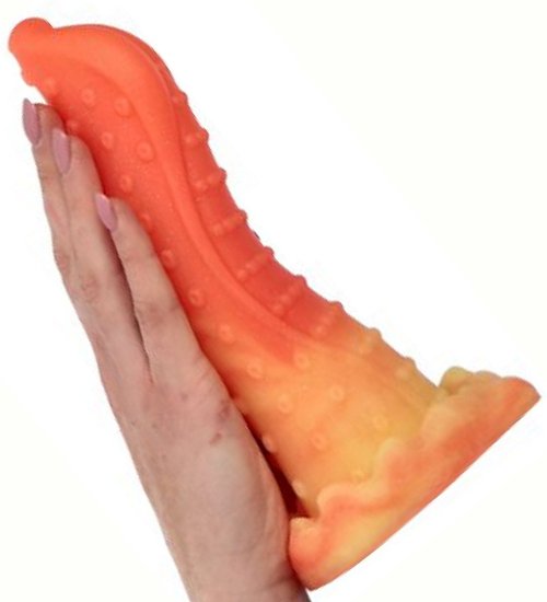 Nowoczesne dwukolorowe dildo Monster
