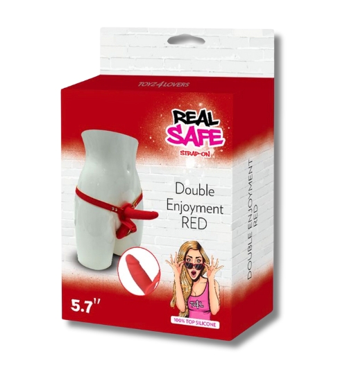 Podwójny czerwony strap on