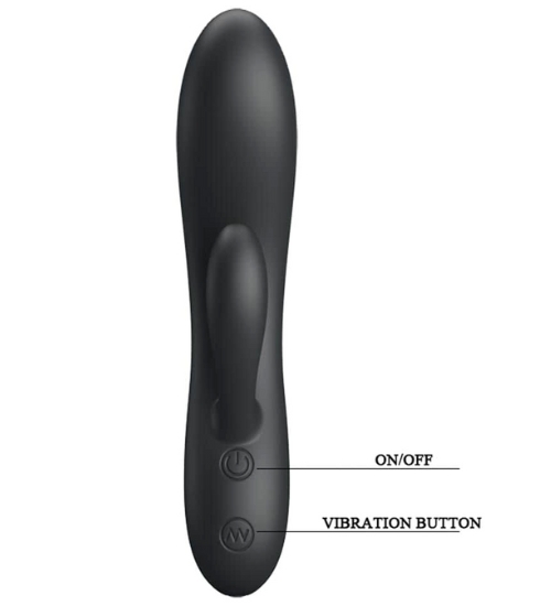 Czarny poręczny wibrator króliczek