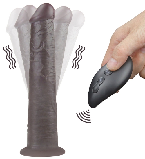 Ciemne dildo z bezprzewodowym pilotem