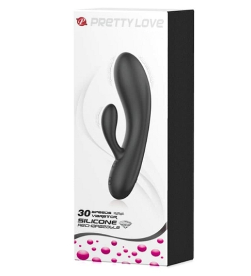 Czarny poręczny wibrator króliczek